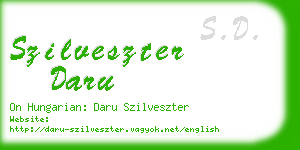 szilveszter daru business card